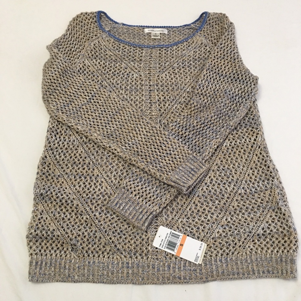 John Paul Richard Cream & Blue Sweater